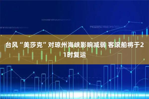 台风“美莎克”对琼州海峡影响减弱 客滚船将于21时复运